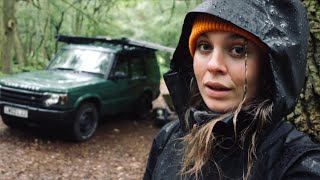 Truck Camping ALONE In Heavy Rain  Land Rover Problems amp Life Updates [upl. by Ishii850]