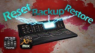 X32M32 how to Initialize Factory Reset Backup and Restore console settings [upl. by Nimesh]