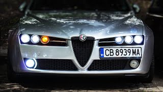 Headlights tuning 6 projectors bixenon biled DRL cornering light Alfa Romeo 159 overview [upl. by Annoirb603]