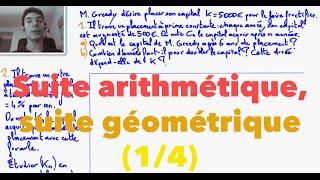 Suite arithmétique suite géométrique 14 [upl. by Keung]