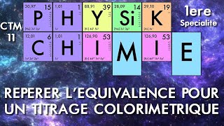 Physiquechimie  Première  06 Repérage de léquivalence pour un titrage colorimétrique [upl. by Mot]