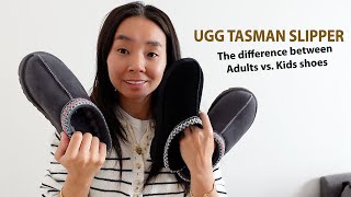 UGG Tasman Adult vs Kids slipper review  is there a difference Should you size up or down [upl. by Swain]