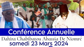 EN DIRECT CONFÉRENCE ANNUELLE DAHIRA CHABIBATOU ABASSIA DE NIOMRÉ [upl. by Machutte977]