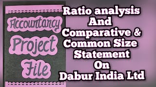 Accountancy Project on Dabur India Ltd Ratios and Comparative and common size Statement Class12 CBSE [upl. by Longawa]