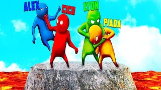 NON CADERE NEL PAVIMENTO DI LAVA SU GANG BEASTS [upl. by Stolzer]