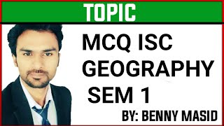 MCQ from Topography Geography  class 10 ICSE  Semester 1 [upl. by Yrrap]