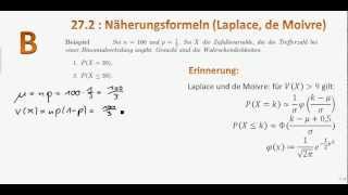 272 B Näherungsformeln von Laplace und de Moivre [upl. by Llenreb55]