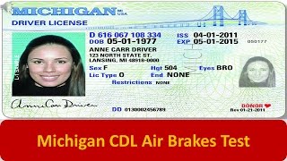 Michigan CDL Air Brakes Test [upl. by Acinomed]