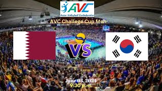 QATAR VS SOUTH KOREA  AVC CHALLENGE CUP MEN  LIVE SCOREBOARD [upl. by Leavitt153]