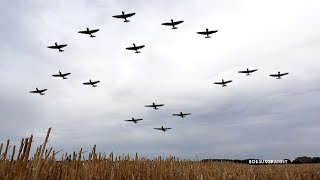 🇬🇧 quot Goosebumps quot As Big Wing Spitfire amp Hurricane Flypast Thunders Over Duxford Airshow 2024 [upl. by Dulcle]