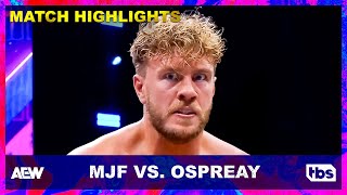 MJF Rings in AEW Dynamite 250 Against Will Ospreay Clip  AEW Dynamite  TBS [upl. by Edme]