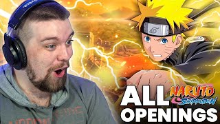 First Time Reacting to ALL Naruto Shippuden Openings  120 🔥👀 [upl. by Somar]