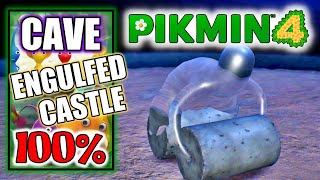 Pikmin 4  Engulfed Castle Cave 100  All Collectibles Onions Treasures Rescues amp Sparklium [upl. by Vey]