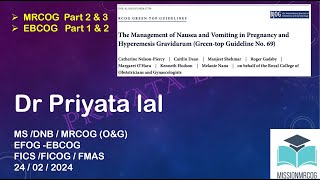 Hyperemesis Gravidarum Greentop Guideline no 69 2024 [upl. by Aicilet]