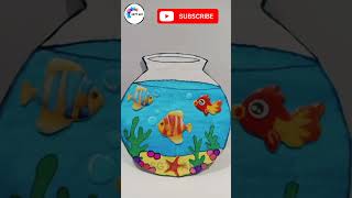 Fish pot cardboard craft fishpot drawing fishdrawing water shorts trending viralvideo craft [upl. by Ardnaxela]