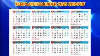 JUAL MASTER KALENDER 2025 CDR PDF HARGA MURAH TEMPLATE KALENDER JAWA HIJRIYAH [upl. by Mobley739]