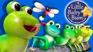 Five Little Speckled Frogs  Nursery Rhymes for Babies by LittleBabyBum  ABCs and 123s [upl. by Ul981]