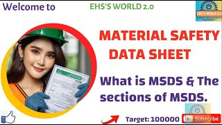 Material Safety Data Sheet MSDS What is MSDS Sections of MSDS [upl. by Odlavu]