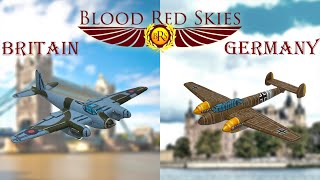 Britain vs Germany  Episode 7  Blood Red Skies Battle Report  MultiEngine Madness [upl. by Lyda832]