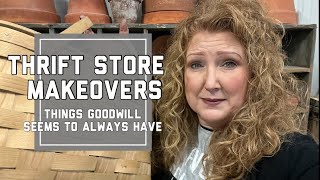 THRIFT STORE MAKEOVER  TRASH TO TREASURE  THRIFTING HOME DECOR  UPCYCLING GOODWILL REGULAR ITEMS [upl. by Lad]