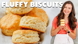 Easy Fluffy Homemade Biscuits  ONLY 6 INGREDIENTS [upl. by Nyvek]