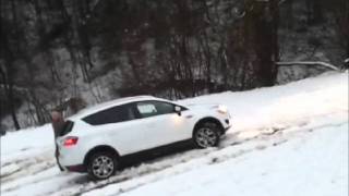 Suzuki SX4 vs Ford Kuga  AMAZING SNOW TEST  Slovenia [upl. by Shu]