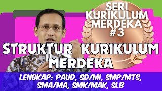 Struktur Kurikulum Merdeka Lengkap PAUD SDMI SMPMTs SMAMA SMKMAK SERI KURIKULUM MERDEKA 3 [upl. by Dilaw]