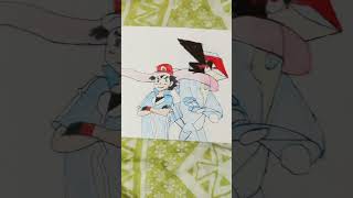 Ash greninja drawing  Youtube short [upl. by Erdnassac]