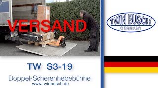 Versandvideo TW S319 DoppelScherenHebebühne [upl. by Enihpesoj852]