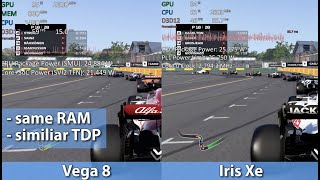 Ryzen 7 5800U vs i71165G7  Vega 8 vs Iris Xe  iGPU Comparison in 11 Games [upl. by Kreg]