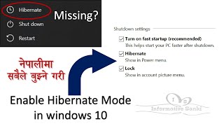 How to enable HIBERNATE in windows 10 [upl. by Leavitt814]