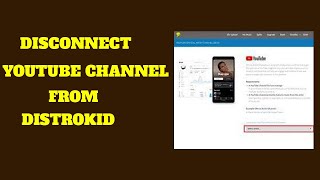 How to Disconnect Your Youtube channel from distrokid to disconnect your youtube artist profile [upl. by Aleacin727]