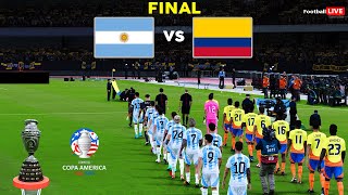 ARGENTINA vs COLOMBIA FINAL  COPA AMÉRICA 2024  PARTIDO COMPLETO  MESSI VS  JUEGO PES REALISTA [upl. by Ynnod]