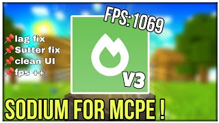 Sodium Mod For MCPE 120 FPS BOOST [upl. by Belldame]