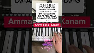 Amma Song  KANAM Piano Tutorial [upl. by Kalman706]