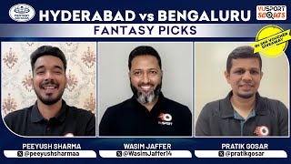 SRH vs RCB Dream11 Prediction  SRH vs RCB Today Match Prediction ft Wasim Jaffer Peeyush Sharma [upl. by Hailed]