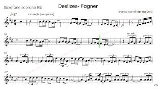 Deslizes  Fagner Ritmo xote  Sax Soprano Bb [upl. by Dhruv]