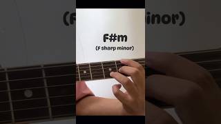 Chord Fm guitar tutorial F sharp Minor chords guitarchords guitarlesson tutorial music [upl. by Ximenes]