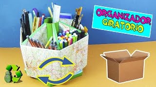 Organizador de escritorio Giratorio  PASO A PASO Reciclaje Ecobrisa [upl. by Hulda]