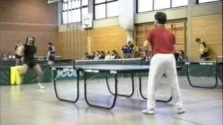 Tischtennis 1991 HBauer vs Reinhard Steinbrecher [upl. by Bodkin]