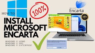 Windows 11 Microsoft Encarta Installation Works 100 [upl. by Urian]