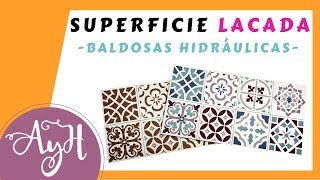 ¿Cómo decorar baldosas hidráulicas sobre madera 🖌️😍 [upl. by Eirojam]