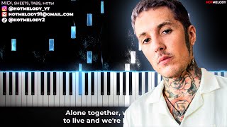 Bring Me The Horizon  bmth  sTraNgeRs  piano karaoke instrumental cover [upl. by Preiser]