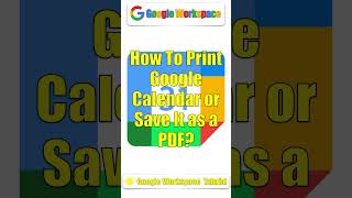 Calendar  How to print Google Calendar or save it as a PDF  Shorts [upl. by Gran]