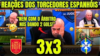 REAÇÕES DOS ESPANHÓIS ao LEVAREM O EMPATE DO BRASIL ESPANHA 3X2 BRASIL  AMISTOSOS DA SELEÇÃO [upl. by Diahann675]