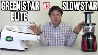 Green Star Elite GSE5000 vs Slowstar Cold Press Juicer Review [upl. by Cirdes665]