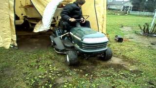 CraftsMan LT1000 Lawn Tractor StartUp [upl. by Nidroj]