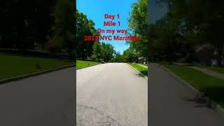 Finally running the NYCMarathon Here’s to the journey Day 1 mile 1 [upl. by Etnaid]