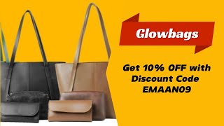 Glowbags Discount Code EMAAN09 For 10 OFF handbags fashion astorebags [upl. by Nelon]