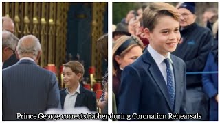 Prince George corrects his Father Prince William in saying quotI am here tomorrowquot during Rehearsals [upl. by Moses353]